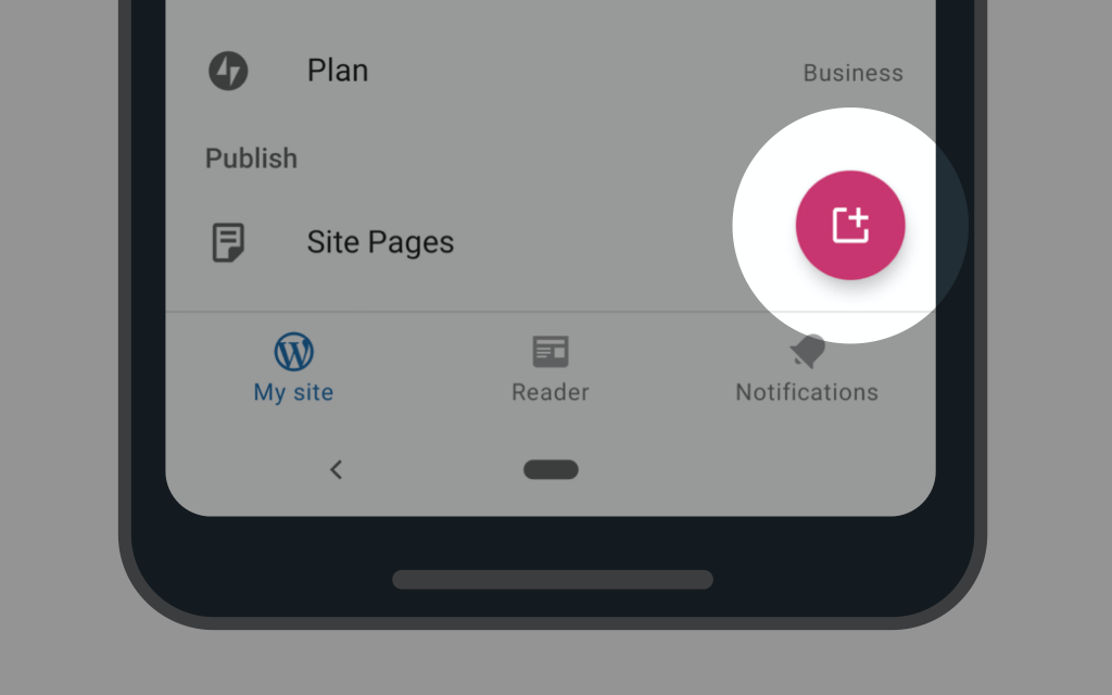 floating-action-button-1 Improved Navigation in the WordPress Apps WordPress 
